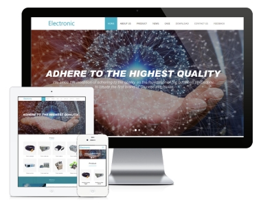 广州电子元件外贸响应式英文网站建设
