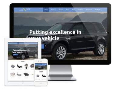 广州汽车配件外贸英文网站建设